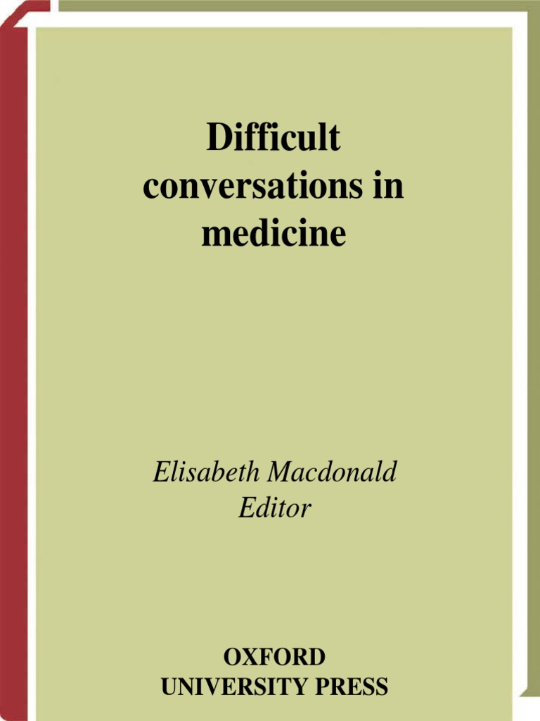 Medical) MacDonald, 2004, Difficult Conversations in Medicine (Book) PDF PDF Physician Health Care picture