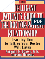 The Intelligent Patients Guide To The Doctor Patient Relationship PDF