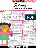 Kindergarten Worksheets - Spring PDF