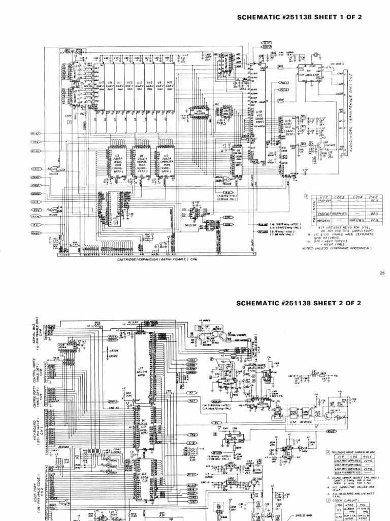 Commodore - c64 Schematic 251138 | PDF