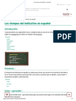 Los Tiempos Del Indicativo en Español