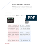 Apps Programas y Sotwars en La Carrera de Ingeniería Civil