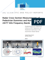 Radar Cross Section Measurements of Pedestrian Dummies and Humans in The 24/77 GHZ Frequency Bands