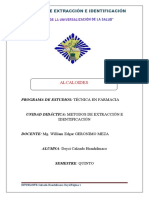 Métodos de extracción de alcaloides