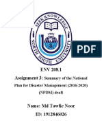 MD Tawfic Noor ENV 208.1 Summary of NPDM