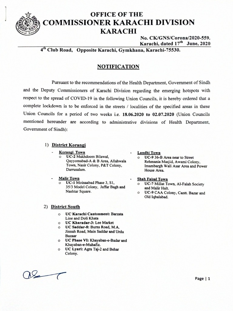 Lockdown Notification PDF