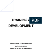 Term Paper Training and Development