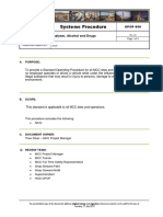 Sop OPOP - 050 - Breath Analyser, Alcohol and Drugs