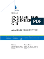 Modul English For Engineering II (TM10)