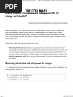 How To Monitor - Etc - Shadow and - Etc - Passwd File For Changes With Auditd - The Geek Diary