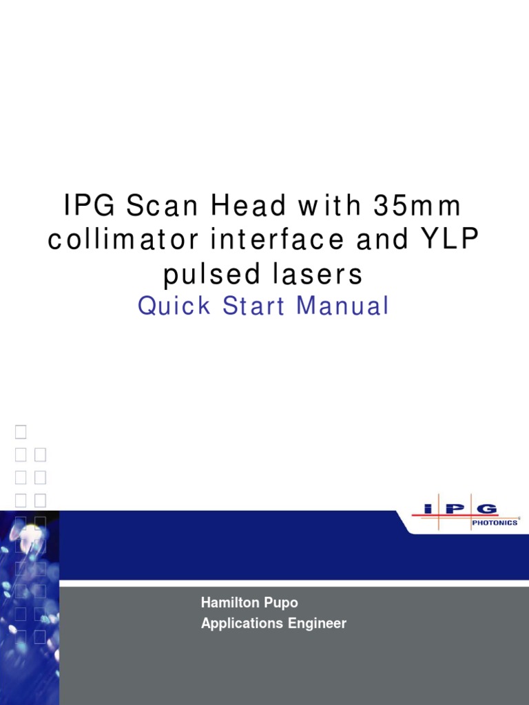 IPG YLP Laser Marker Quick Start Guide | PDF