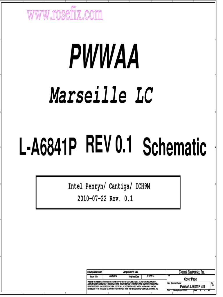 Compal LA-6841P M/B Schematic Rev 0.1 | PDF | Digital Technology ...