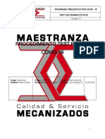 Procedimiento Test Rapido COVID 19