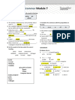 Vocabulary & Grammar: Traveller