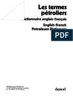 Les Termes Pétroliers Dictionnaire Anglais Français