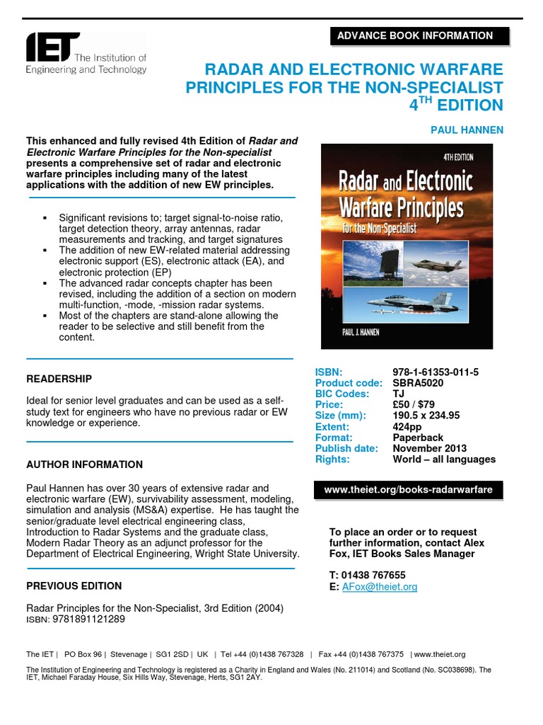 ABI Radar and Electronic Warfare Principles For Non Specialists PDF ...