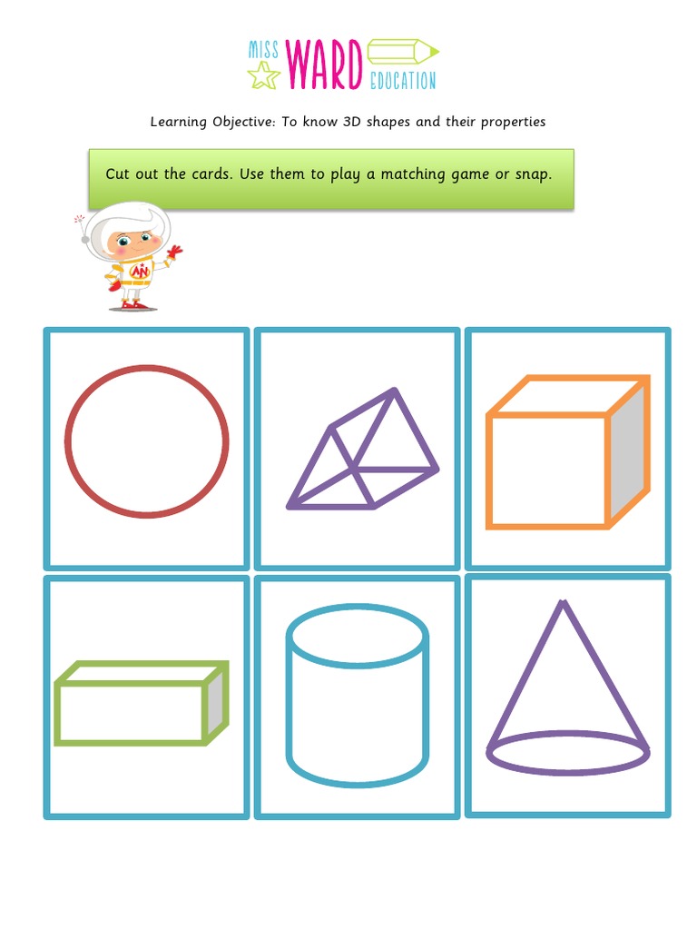 3D Shapes Pairs Game (Year 1)