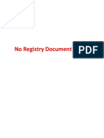 No Registry Document Found