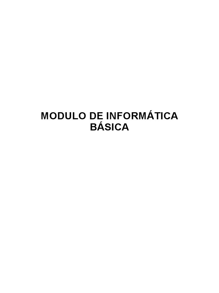 Modulo de Ofimatica | PDF | Archivo de computadora | Hoja de cálculo