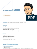 Evaporation Losses Factors and Estimation Methods