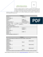 Formulario Solicitud de Admision