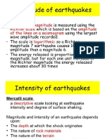 Magnitude & Intensity of Earthquakes