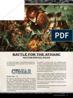 Battle for the Athanc Faction Special Rules Summary