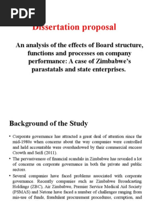 Dissertation proposal
