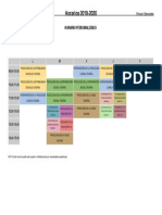 Horario 4º Grado en Psicología URJC Curso 2019-2020