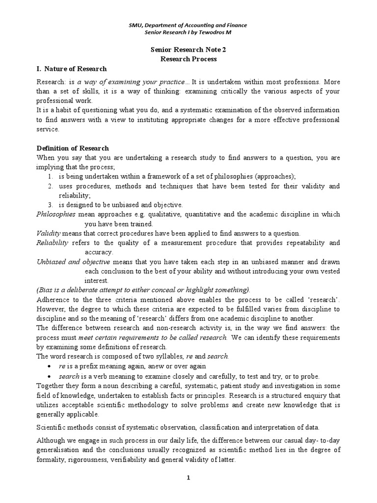 Senior Research Note1 PDF Level Of Measurement Questionnaire