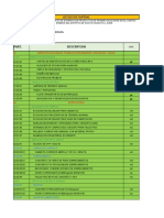 Listado de Partidas Trabajo