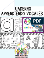 Cuaderno Aprendiendo las Vocales por Materiales Educativos Maestras