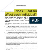 How Does Autism Affect Each Individual?