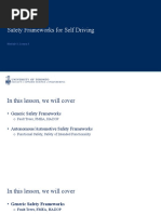 05 - Lesson 3 Safety Frameworks For Self Driving - C1M3L3 - Safety - Frameworks - For - Self Driving PDF