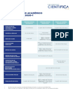 Calendario Academico 2020 I Pregr PDF