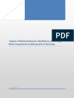 Impact of National Reserve, Remittance and Foreign Direct Investment On GDP Growth of Germany