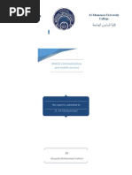 Report of Mobile Communication by Mussab Mohammed