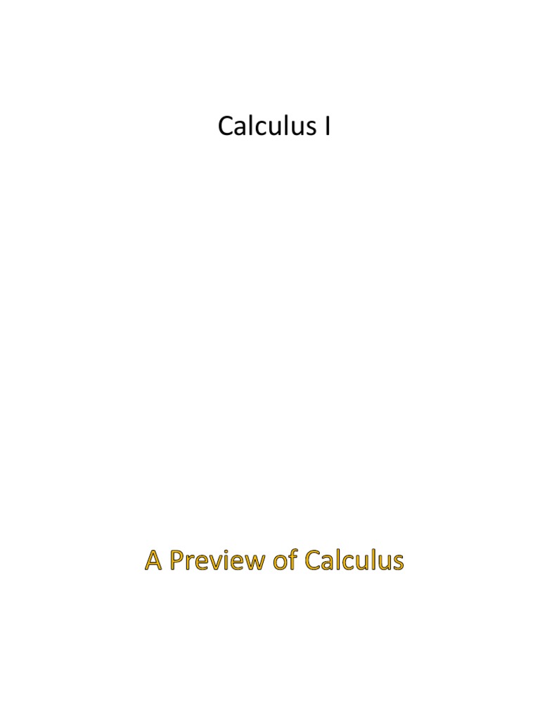 Introduction to Calculus Concepts | PDF
