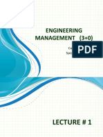 Engineering Management (3+0) : Course Code: Hs 303 Syed Shahrukh Haider