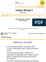 Machine Design I: Engr. Zhierwinjay M. Bautista Name of Faculty