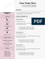 0025 Resume One Template SlidesMania