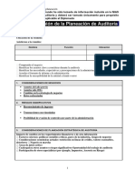 MODELO NIA 300 - Memorando Planeación de Auditoria PDF