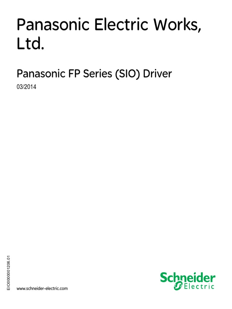 Panasonic Electric Works, LTD.: Panasonic FP Series (SIO) Driver | PDF ...