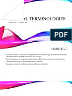 Medical Terminologies: Prepared By: S. Tolentino, RN