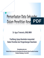 Pemanfaatan Data Sekunder Dalam Penelitian Kesehatan PDF