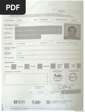 ielts certificate