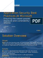 Application Security Best Practices at Microsoft