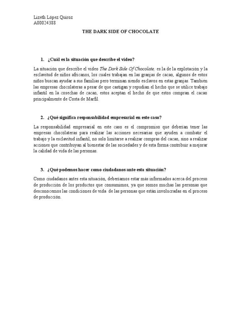 The Dark Side of Chocolate PDF