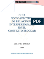 Guía Socioafectiva de Las Relaciones Interpersonales en El Contexto Escolar