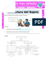 Ficha Estructura Del Sujeto para Quinto de Primaria